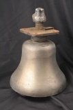 CAST BELL WITH CLAPPER FROM DIESEL LOCOMOTIVE,