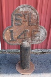 CAST IRON BALTIMORE & OHIO RAILROAD MILE MARKER