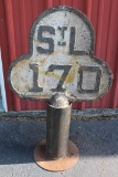 CAST IRON BALTIMORE & OHIO RAILROAD MILE MARKER