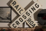 PORCELAIN RAILROAD CROSSING SIGN