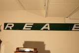 R.E.A. EXPRESS PORCELAIN 2 PIECE ONE SIDED SIGN,