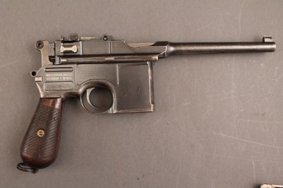 handgun MAUSER MODEL 1896, 7.63 MAUSER CAL, SEMI-AUTO PISTOL