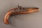 antique UKNOWN MAKER PERCUSSION, 65CAL, SINGLE SHOT PISTOL