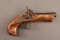 antique SPANISH HOPKINS & ALLEN COPY PERCUSSION, 41CAL, SINGLE SHOT PISTOL