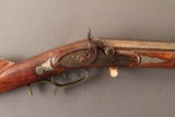 antique JOHN FISHER, 44CAL, MUZZLE LOADER PERCUSSION RIFLE