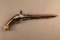 antique TURKISH 68CAL. FLINTLOCK SMOOTH BORE PISTOL, NVSN