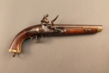 antique BELGIAN MADE FLINTLOCK BOARDING PISTOL, .70CAL