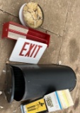 exit sign - large mailbox