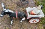 cement lawn donkey and cart