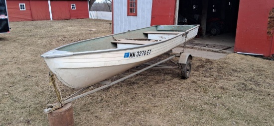 14 ft aluminum boat with trailer