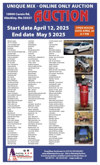 Amazing Auctions LLC Auction Catalog - Unique Mix - online sale ...