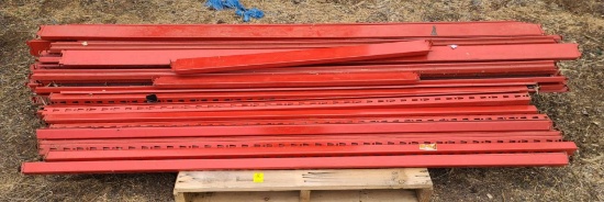 Red shelving