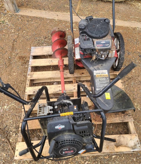 Swisher weed whip & Earthquake auger