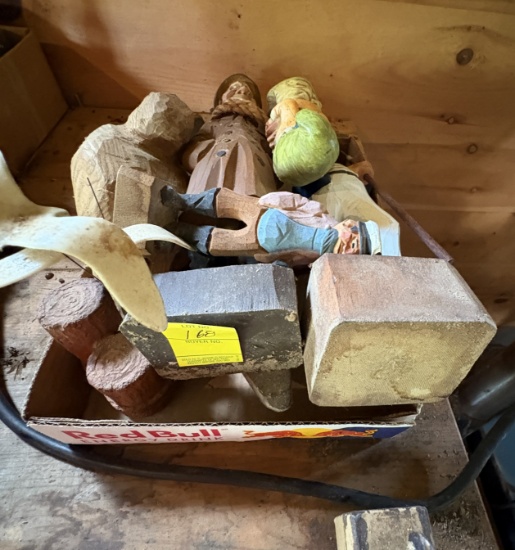 small wood carvings painted