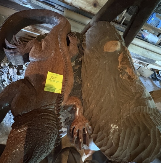 wood fish carving plaques