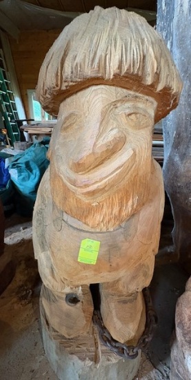 small wood bowl head carving