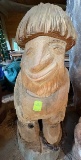 small wood bowl head carving