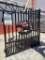 Unused 2024 Greatbear 14ft Bi-Parting Iron Gate w/ Ox artwork at center