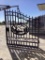 Unused 2024 Greatbear 14ft Bi-Parting Iron Gate w/ Deer artwork at center