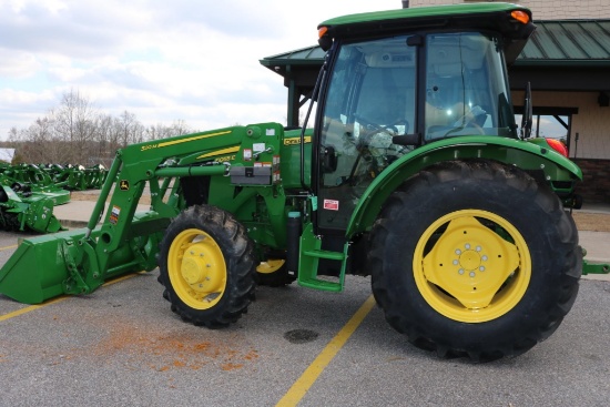 John Deere 5055E Tractor with 520M Loader, Low Hours, Limited Warranty Until 2027