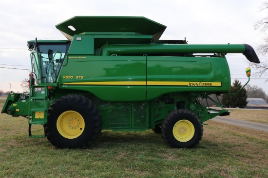 2007 John Deere 9570 STS Combine  Premium Cab  FarmTRAX Yield & Moisture  1,846 Sep Hours