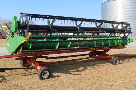 2021 John Deere 622F Flex Header  22 Ft  Trailer Included  Excellent Condition