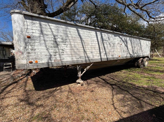 1973 Timpte 40-Foot Hopper Bottom Grain Trailer - Leaf Spring Suspension and Well-Maintained Tarp
