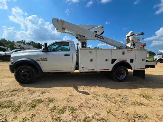 2018 Ram 5500 Bucket Truck with Versalift VST40 - 45FT Rotating Bucket and Jib Winch