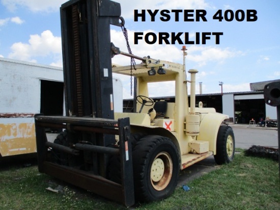 Hyster H400B 40,000lb Capacity Forklift Detroit Motor (Motor is out of Forklift and being repaired)