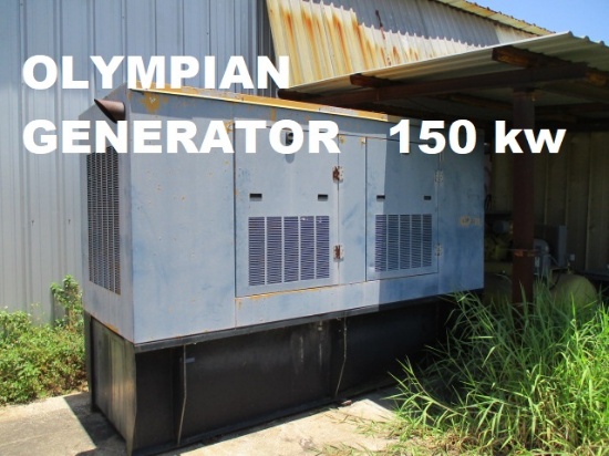 Olympian Generator Model D150P2 150kW w/ Caterpillar Motor w/ Control Panel