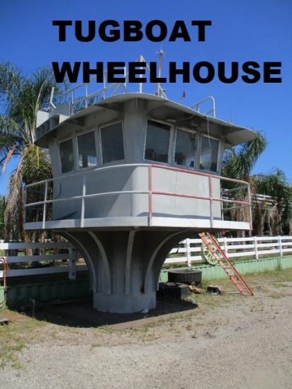 Tugboat Aluminum Enclosed Wheelhouse on Pedestal and Flange All Aluminum