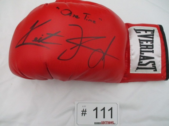 "One Time" Keith Thurman Signed Boxing Glove