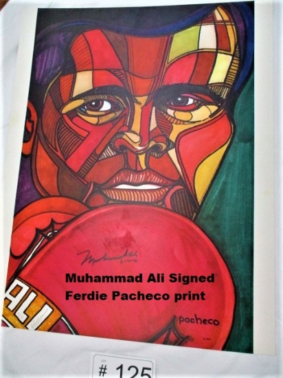 Muhammad Ali Signed Pacheco Print