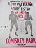 Floyd Patterson vs Sonny Liston 1962 Showcard