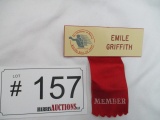 Emile Griffith Name Tag from Boxing HoF
