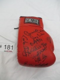 Multi Autographed Boxing Glove; Carme Basilio,
