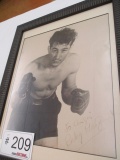 Rocky Graziano Autographed Picture Framed