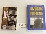 The 16th Round and Lazarus and the Hurricane Book Signed by Rubin Hurricane Carter