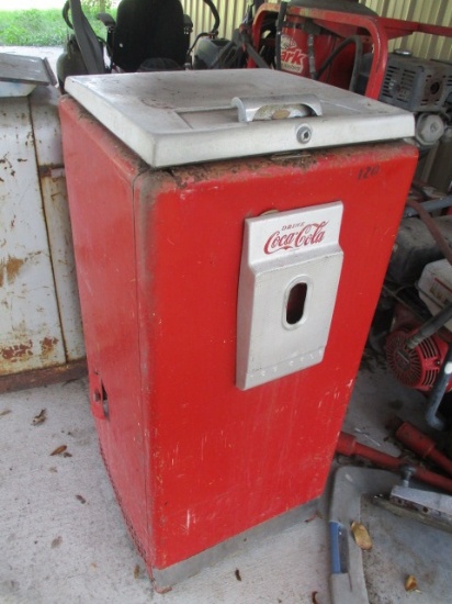 Vintage Coke Cooler w/ Glass Chiller
