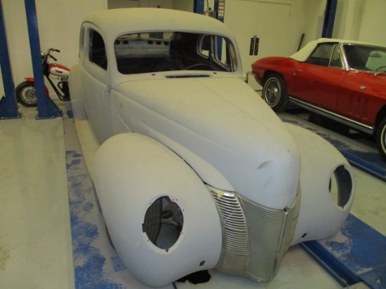1940 Ford Coupe primer body, chassis, transmission 502 crate motor