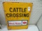 Cattle Crossing Red Rose Animal Feeds Sign