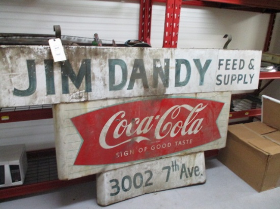 Jim Dandy Feed & Supply 84" Double Sided Metal Sign