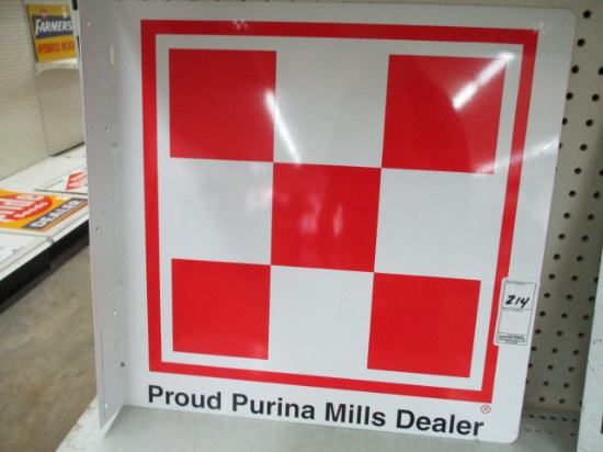 Proud Purina Mills Dealer Flange Sign
