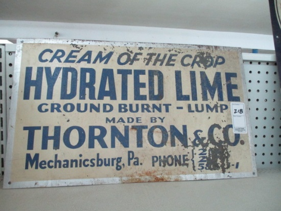 Cream of the Crop Hydrated Lime Sign