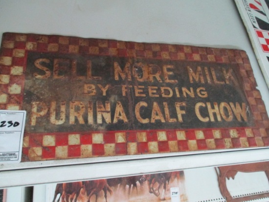 Sell More Milk Purina Calf Chow Sign