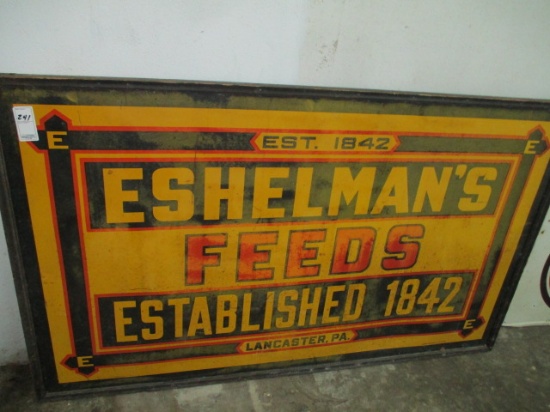 Eshelman's Feeds Established 1842 Sign 60"x36" Framed