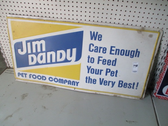 Jim Dandy We Care Enough to Feed your Pet the Very Best Sign