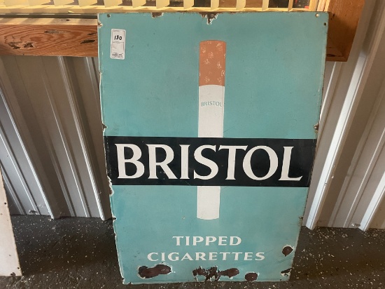 Bristol Tipped Cigarettes Vintage Porcelain Sign