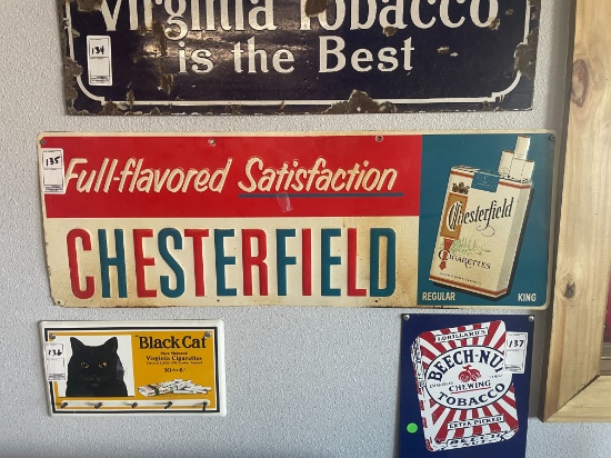 Chesterfield Cigarettes Vintage Metal Sign