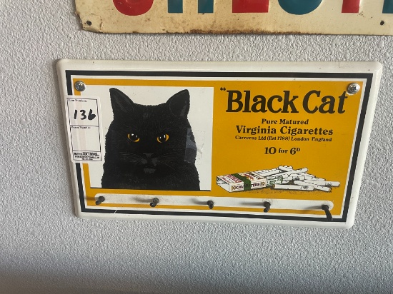 Black Cat Cigarettes Metal Key Rack